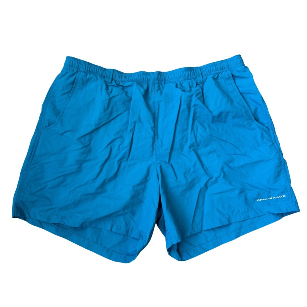 Columbia PFG Backcast III Blue Water Shorts Mens XL Omni-Shade Fishing Swim